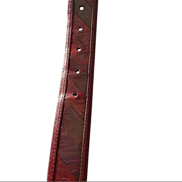 PAOLO DA PONTE Fenzi Genuine Leather Belt Made In Italy - Brown - 36 - Picture 7 of 8